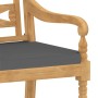 Batavia chairs with cushions 6 units solid teak wood by vidaXL, Garden chairs - Ref: Foro24-3087058, Price: 745,67 €, Discoun...