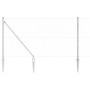 Reja con postes Plateado 1 x 25 m Acero recubierto de PVC