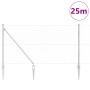 Reja con postes Plateado 1.4 x 25 m Acero recubierto de PVC