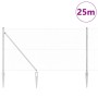 Reja con postes Plateado 1.4 x 25 m Acero recubierto de PVC
