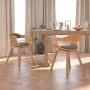 Esszimmerstuhl 2 Stk. gebogenes Holz und hellgrauer Stoff von vidaXL, Essstühle - Ref: Foro24-3092381, Preis: 302,63 €, Rabat...