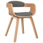 Esszimmerstuhl 2 Stk. gebogenes Holz und hellgrauer Stoff von vidaXL, Essstühle - Ref: Foro24-3092381, Preis: 307,96 €, Rabat...