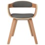 Esszimmerstuhl 2 Stk. gebogenes Holz und hellgrauer Stoff von vidaXL, Essstühle - Ref: Foro24-3092381, Preis: 307,96 €, Rabat...