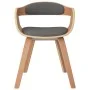 Esszimmerstuhl 2 Stk. gebogenes Holz und hellgrauer Stoff von vidaXL, Essstühle - Ref: Foro24-3092381, Preis: 302,63 €, Rabat...