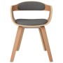 Silla de comedor 4 uds madera curvada y tela gris claro by vidaXL, dining chairs - Ref: Foro24-3092387, Price: 638,24 €, Disc...