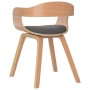 Esszimmerstuhl 2 Stk. gebogenes Holz und hellgrauer Stoff von vidaXL, Essstühle - Ref: Foro24-3092381, Preis: 307,96 €, Rabat...