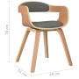 Esszimmerstuhl 2 Stk. gebogenes Holz und hellgrauer Stoff von vidaXL, Essstühle - Ref: Foro24-3092381, Preis: 307,96 €, Rabat...