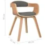 Esszimmerstuhl 2 Stk. gebogenes Holz und hellgrauer Stoff von vidaXL, Essstühle - Ref: Foro24-3092381, Preis: 302,63 €, Rabat...
