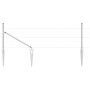 Reja con postes Plateado 0.4 x 50 m Acero recubierto de PVC