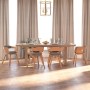 Esstischstuhl, 6 Stück, gebogene Holzstruktur und hellgraues Stoffpolster. von vidaXL, Essstühle - Ref: Foro24-3092393, Preis...