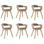 Silla de comedor 6 uds madera curvada y tela gris claro de vidaXL, Sillas de comedor - Ref: Foro24-3092393, Precio: 906,07 €,...