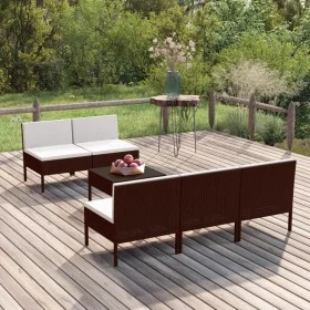 6-piece garden furniture set and brown synthetic rattan cushions by vidaXL, Garden sets - Ref: Foro24-3094319, Price: 370,28 ...