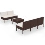6-piece garden furniture set and brown synthetic rattan cushions by vidaXL, Garden sets - Ref: Foro24-3094319, Price: 375,04 ...