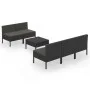 6-piece garden furniture set and black synthetic rattan cushions by vidaXL, Garden sets - Ref: Foro24-3094321, Price: 363,81 ...