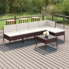 6-piece garden furniture set and brown synthetic rattan cushions by vidaXL, Garden sets - Ref: Foro24-3094371, Price: 349,85 ...