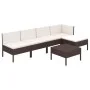 6-piece garden furniture set and brown synthetic rattan cushions by vidaXL, Garden sets - Ref: Foro24-3094371, Price: 349,85 ...