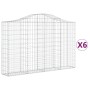 Gabionenkörbe 6 Stk. Bogenform Eisen 200x30x120/140 cm von vidaXL, Töpfe und Pflanzgefäße - Ref: Foro24-3145455, Preis: 544,5...