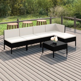 6-piece garden furniture set and black synthetic rattan cushions by vidaXL, Garden sets - Ref: Foro24-3094372, Price: 359,81 ...