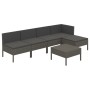 Set mit 6 Gartenmöbeln und Kissen synthetisches Rattangrau von vidaXL, Gartensets - Ref: Foro24-3094374, Preis: 375,62 €, Rab...