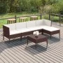 6-teiliges Gartenmöbel-Set und Kissen synthetisches Rattan braun von vidaXL, Gartensets - Ref: Foro24-3094383, Preis: 460,10 ...