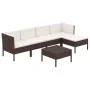 6-teiliges Gartenmöbel-Set und Kissen synthetisches Rattan braun von vidaXL, Gartensets - Ref: Foro24-3094383, Preis: 460,10 ...