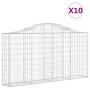 Gabionenkörbe 10 Stück Eisenbogenform 200x30x100/120 cm von vidaXL, Töpfe und Pflanzgefäße - Ref: Foro24-3145438, Preis: 812,...