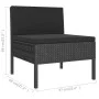 Garden furniture set 9 pieces and black synthetic rattan cushions by vidaXL, Garden sets - Ref: Foro24-3094549, Price: 802,54...