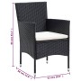 3-piece garden dining set with black synthetic rattan cushions by vidaXL, Garden sets - Ref: Foro24-3094973, Price: 268,08 €,...
