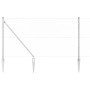 Reja con postes Plateado 1 x 50 m Acero recubierto de PVC