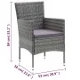 3-piece garden furniture set with gray synthetic rattan cushions by vidaXL, Garden sets - Ref: Foro24-3094979, Price: 268,32 ...