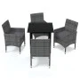 5-piece garden furniture set with gray synthetic rattan cushions by vidaXL, Garden sets - Ref: Foro24-3094980, Price: 400,05 ...