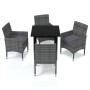 5-teiliges Gartenmöbel-Set mit Kissen synthetisches Rattangrau von vidaXL, Gartensets - Ref: Foro24-3094980, Preis: 355,95 €,...