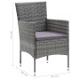 Garden dining set 7 pieces and gray synthetic rattan cushions by vidaXL, Garden sets - Ref: Foro24-3094982, Price: 489,92 €, ...
