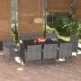 9-teiliges Gartenmöbel-Set mit grauen synthetischen Rattankissen von vidaXL, Gartensets - Ref: Foro24-3094984, Preis: 678,27 ...