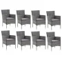 9-piece garden furniture set with gray synthetic rattan cushions by vidaXL, Garden sets - Ref: Foro24-3094984, Price: 678,35 ...