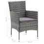 9-piece garden furniture set with gray synthetic rattan cushions by vidaXL, Garden sets - Ref: Foro24-3094984, Price: 678,35 ...