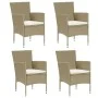 5-teiliges Gartenmöbel-Set mit beigen synthetischen Rattankissen von vidaXL, Gartensets - Ref: Foro24-3094986, Preis: 396,43 ...
