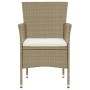 5-teiliges Gartenmöbel-Set mit beigen synthetischen Rattankissen von vidaXL, Gartensets - Ref: Foro24-3094987, Preis: 399,42 ...