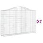 Gabion baskets 7 pcs arch shape iron 200x30x120/140 cm by vidaXL, Pots and planters - Ref: Foro24-3145456, Price: 620,29 €, D...
