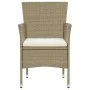 7-piece garden dining set with beige synthetic rattan cushions. by vidaXL, Garden sets - Ref: Foro24-3094989, Price: 557,41 €...