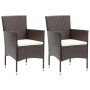 3-piece garden dining set with brown synthetic rattan cushions by vidaXL, Garden sets - Ref: Foro24-3094991, Price: 277,04 €,...
