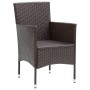 3-piece garden dining set with brown synthetic rattan cushions by vidaXL, Garden sets - Ref: Foro24-3094991, Price: 277,04 €,...