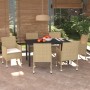7-piece garden dining set with beige synthetic rattan cushions by vidaXL, Garden sets - Ref: Foro24-3094988, Price: 526,24 €,...