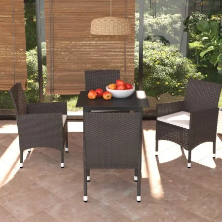 5-piece garden furniture set with brown synthetic rattan cushions by vidaXL, Garden sets - Ref: Foro24-3094992, Price: 397,53...