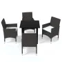 5-piece garden furniture set with brown synthetic rattan cushions by vidaXL, Garden sets - Ref: Foro24-3094992, Price: 397,53...
