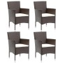 5-piece garden furniture set with brown synthetic rattan cushions by vidaXL, Garden sets - Ref: Foro24-3094992, Price: 381,67...