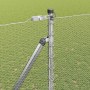 Reja con postes Plateado 1.5 x 50 m Acero recubierto de PVC