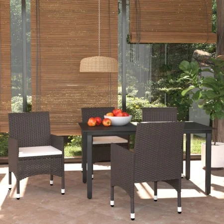 5-piece garden furniture set with brown synthetic rattan cushions by vidaXL, Garden sets - Ref: Foro24-3094993, Price: 400,68...