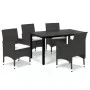 5-piece garden furniture set with brown synthetic rattan cushions by vidaXL, Garden sets - Ref: Foro24-3094993, Price: 400,68...