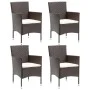 5-piece garden furniture set with brown synthetic rattan cushions by vidaXL, Garden sets - Ref: Foro24-3094993, Price: 400,68...